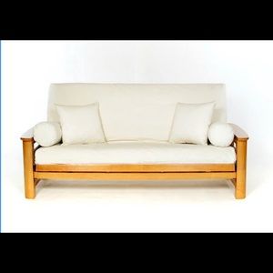 Cream canvas futon cover - new
